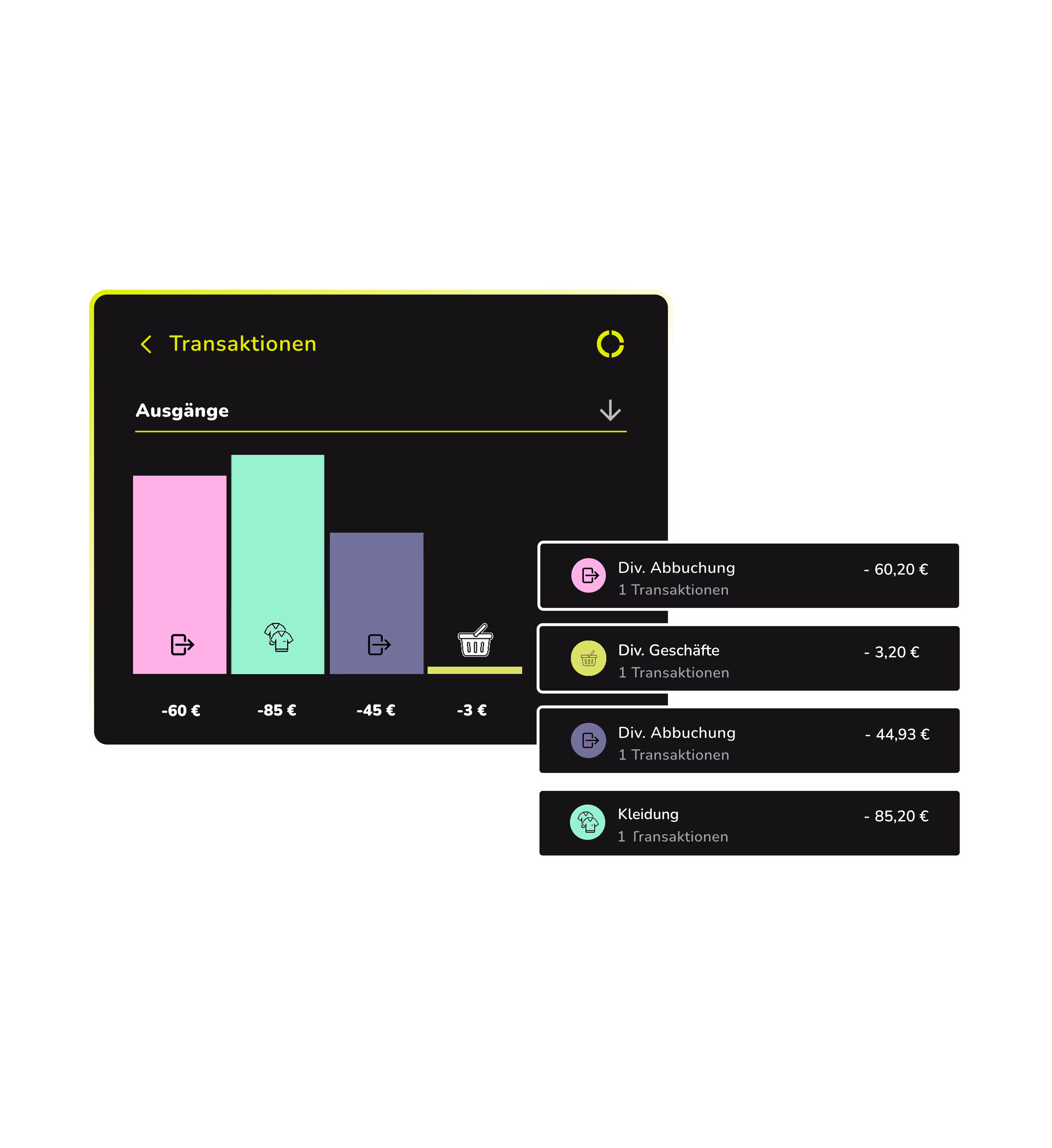 a screenshot of a categorisation in the kingflow app