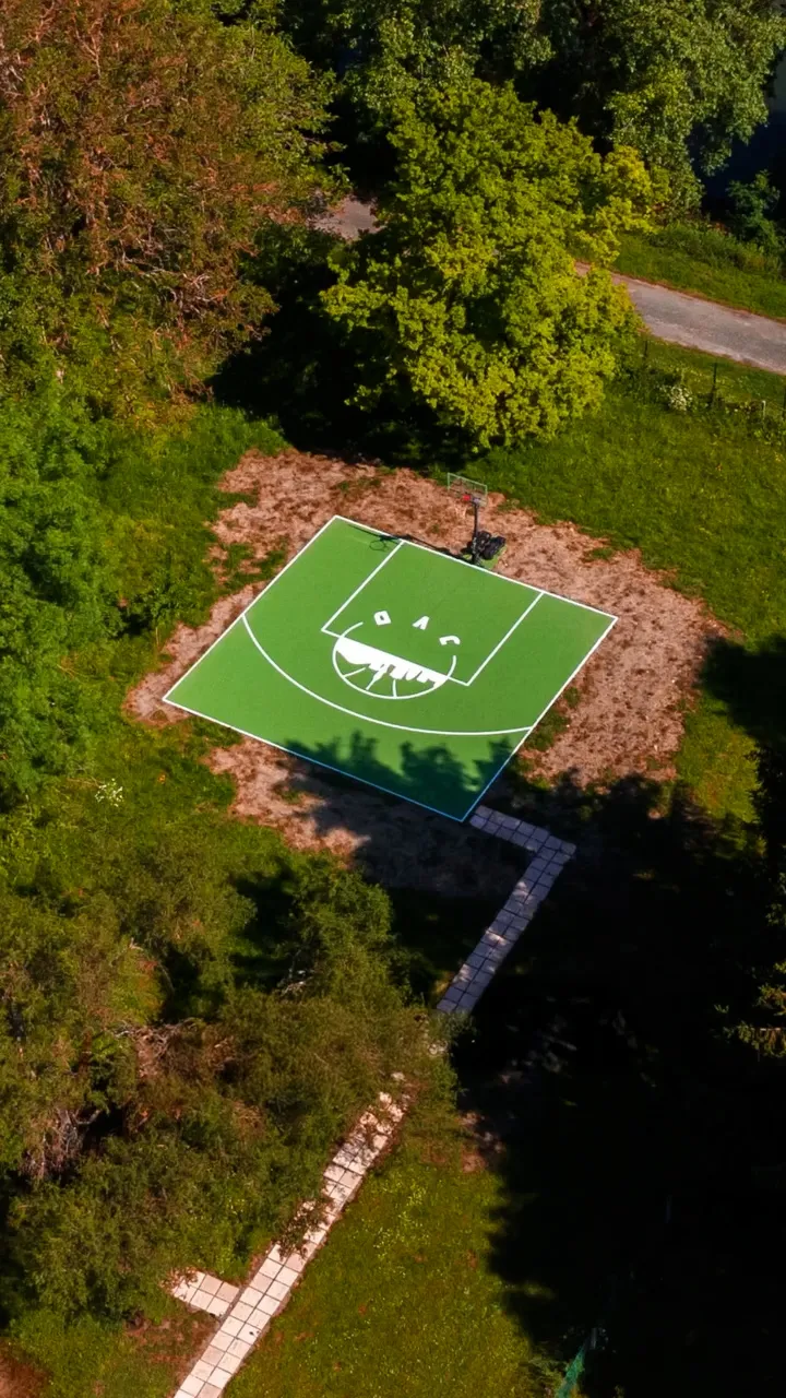 Terrain construit par Hoopsidia chez son abonné Daniel, dans la saison 2 de la série Pimp My Court