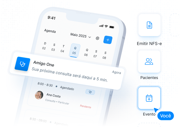 Ilustração aplicativo Amigo One