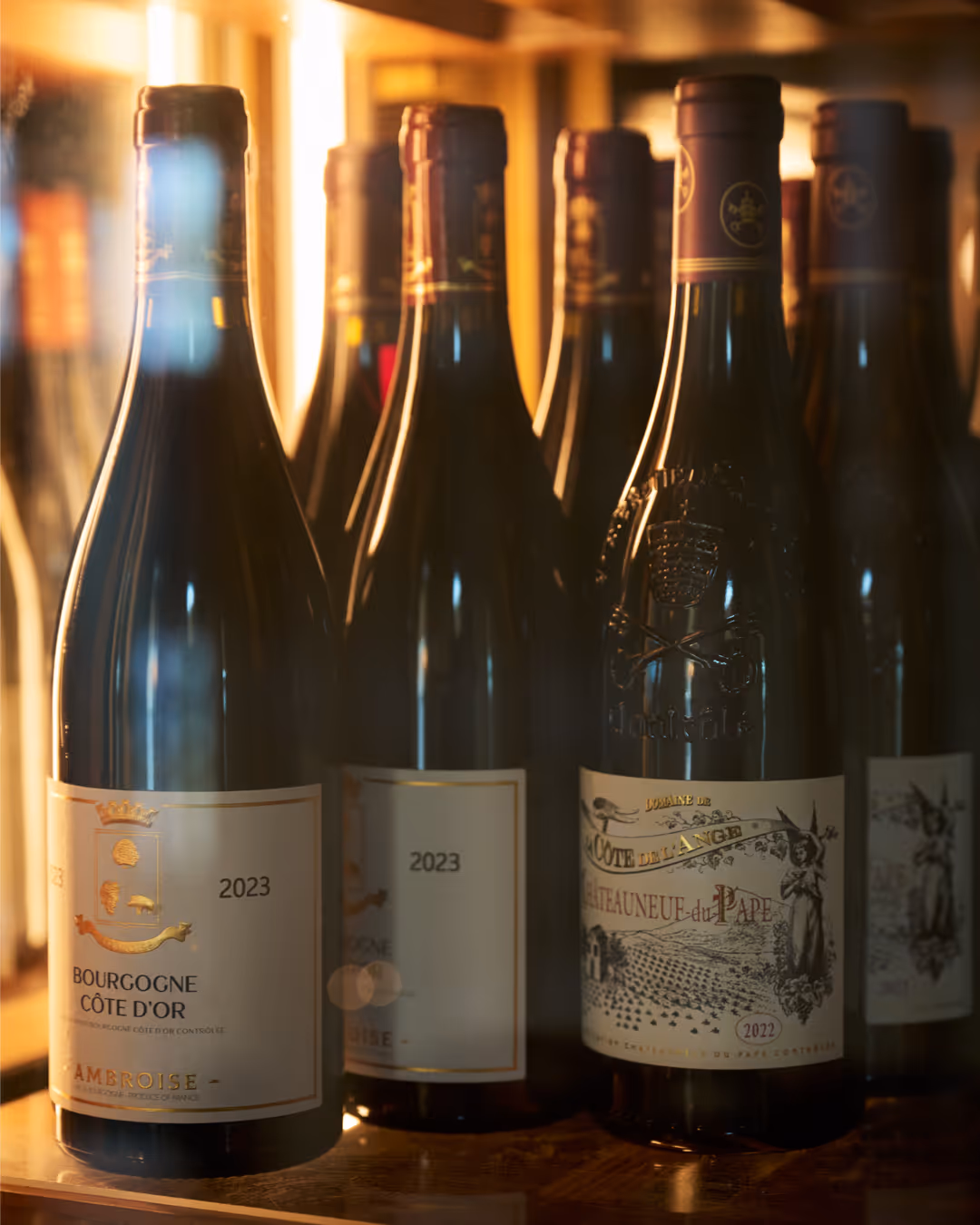A few bottles from Restaurant NU&DA large wine selection.