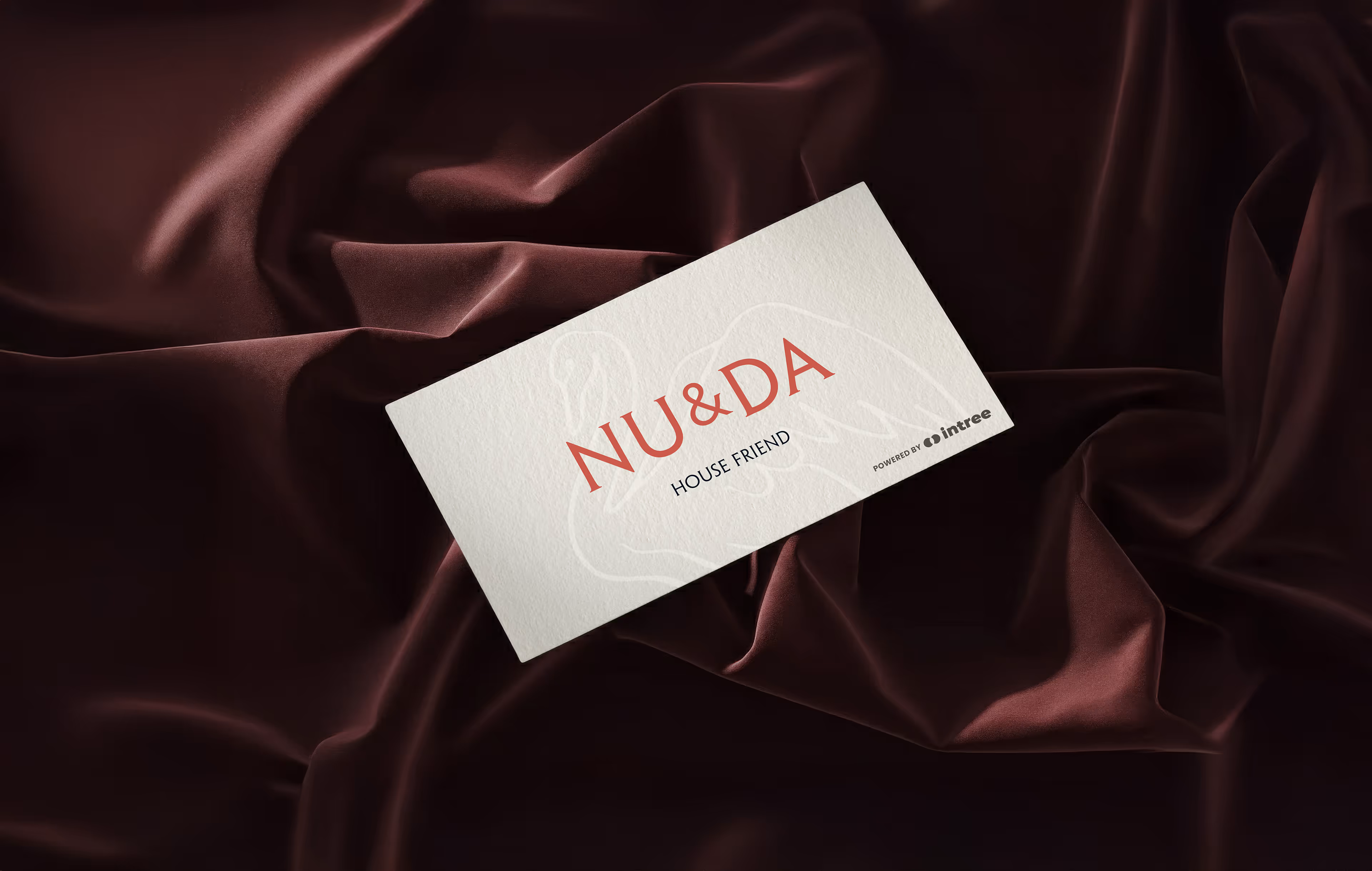 Restaurant NU&DA membership program card for guests