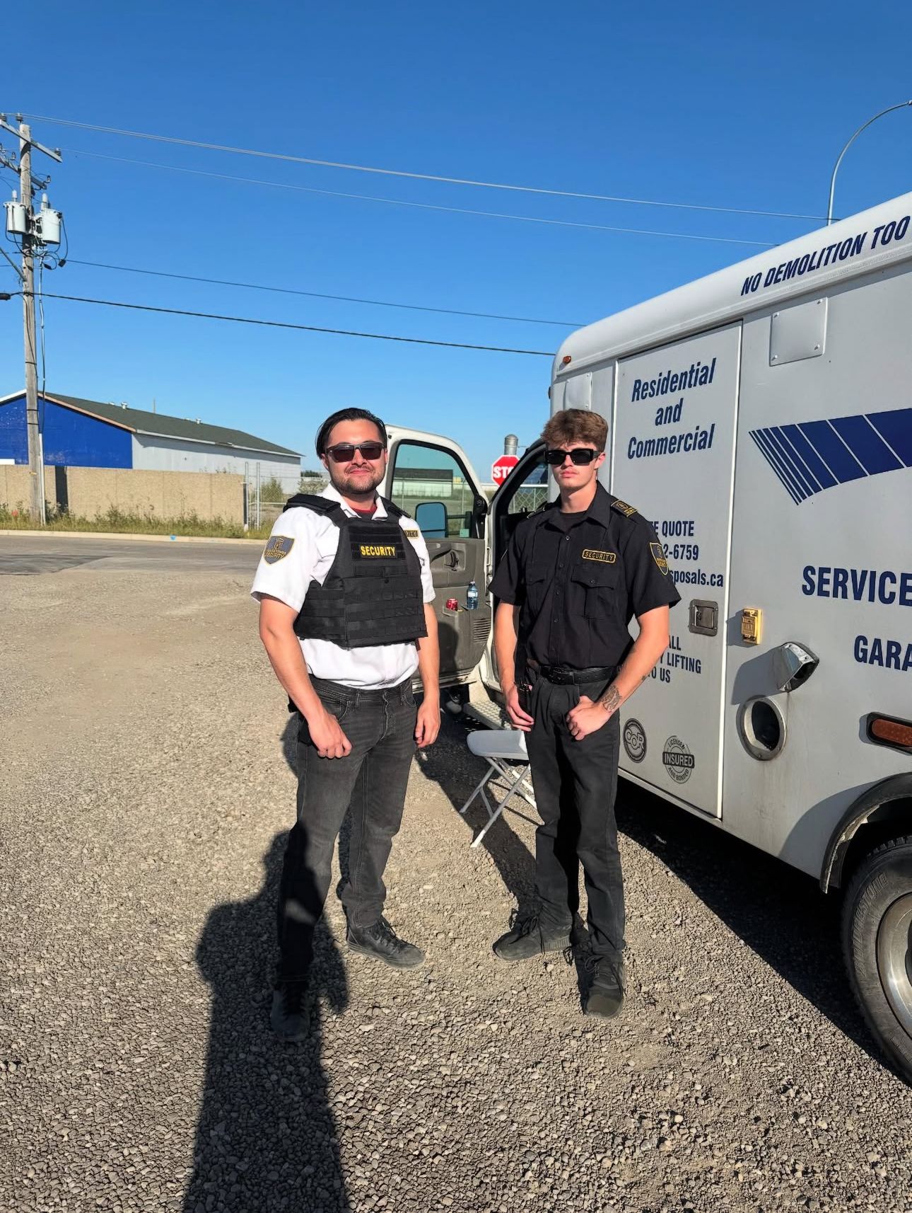Guard Tower Security Guards in Calgary standing together in uniform.