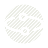 White globe icon with interconnected network nodes on a transparent striped background.