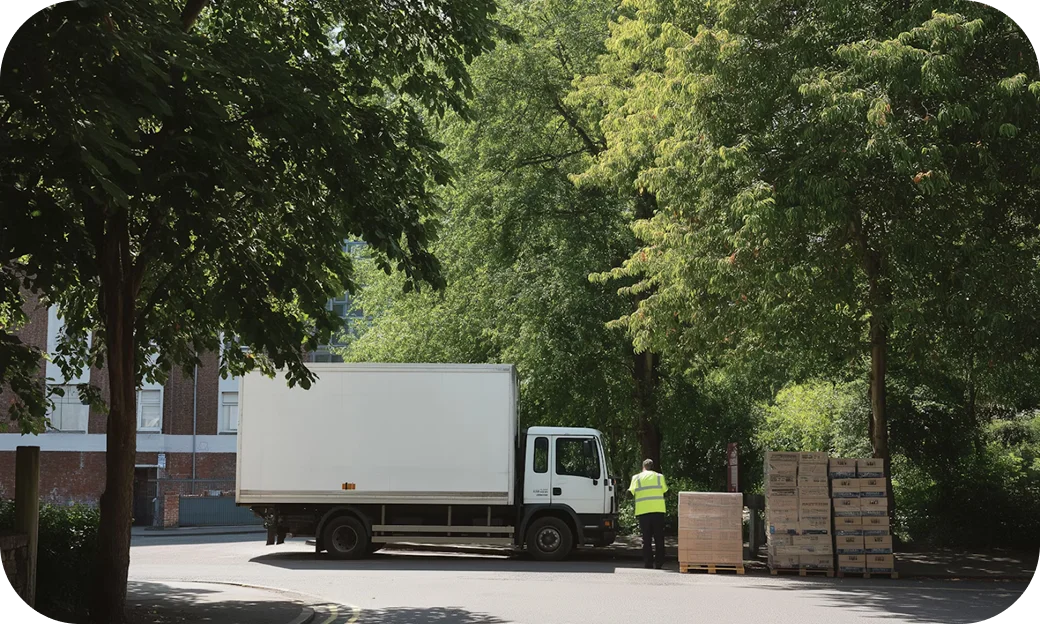 logistics truck transport image