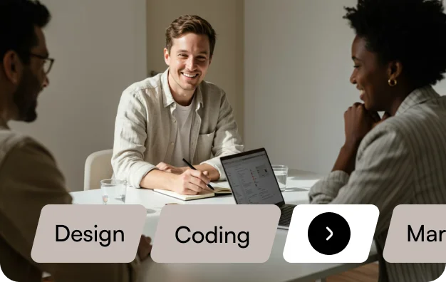 Phased based plan image with people and milestones