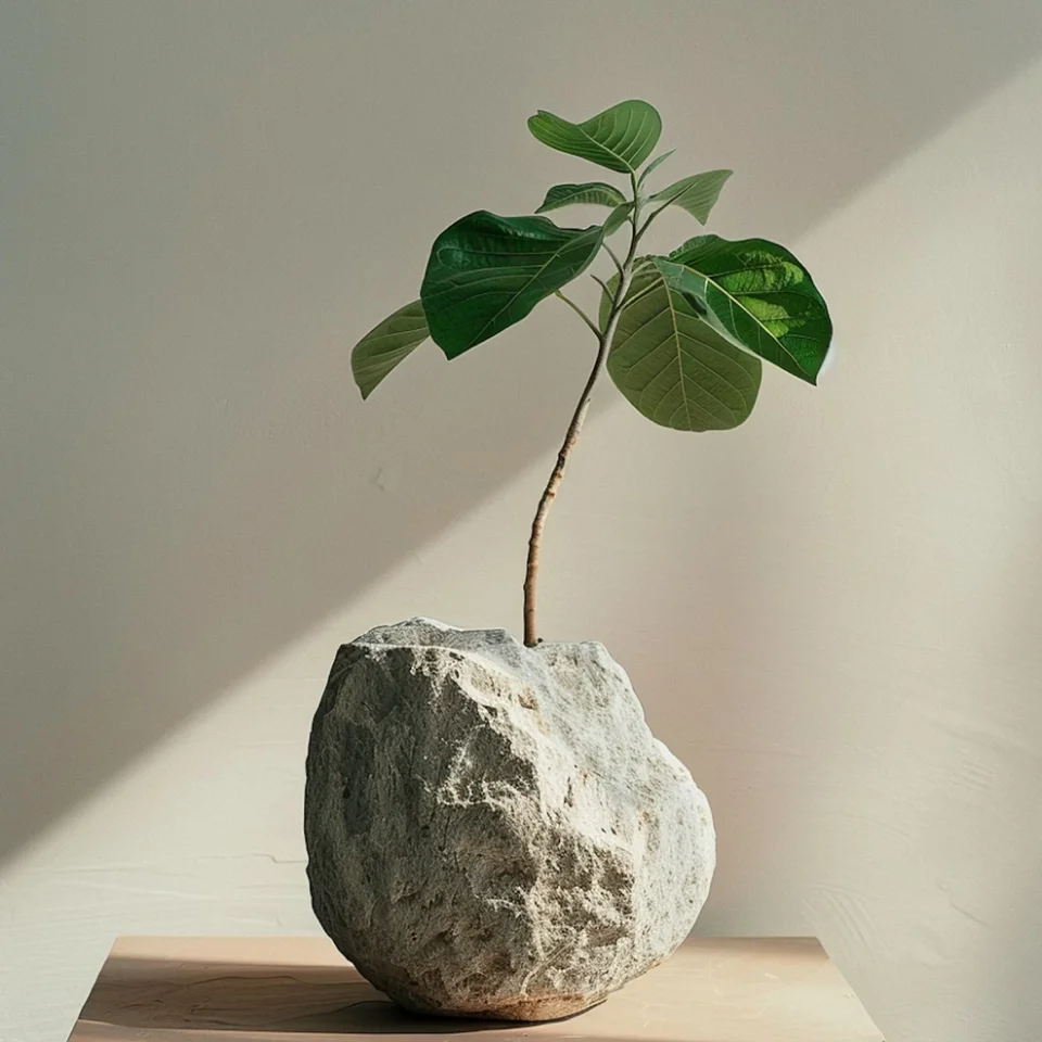 plant rock image