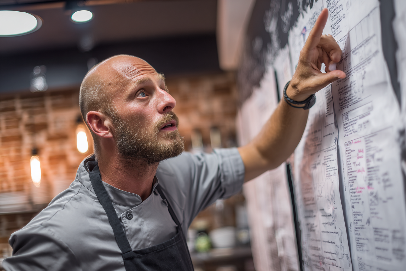 chef de projet expliquant la feuille de route à son équipe