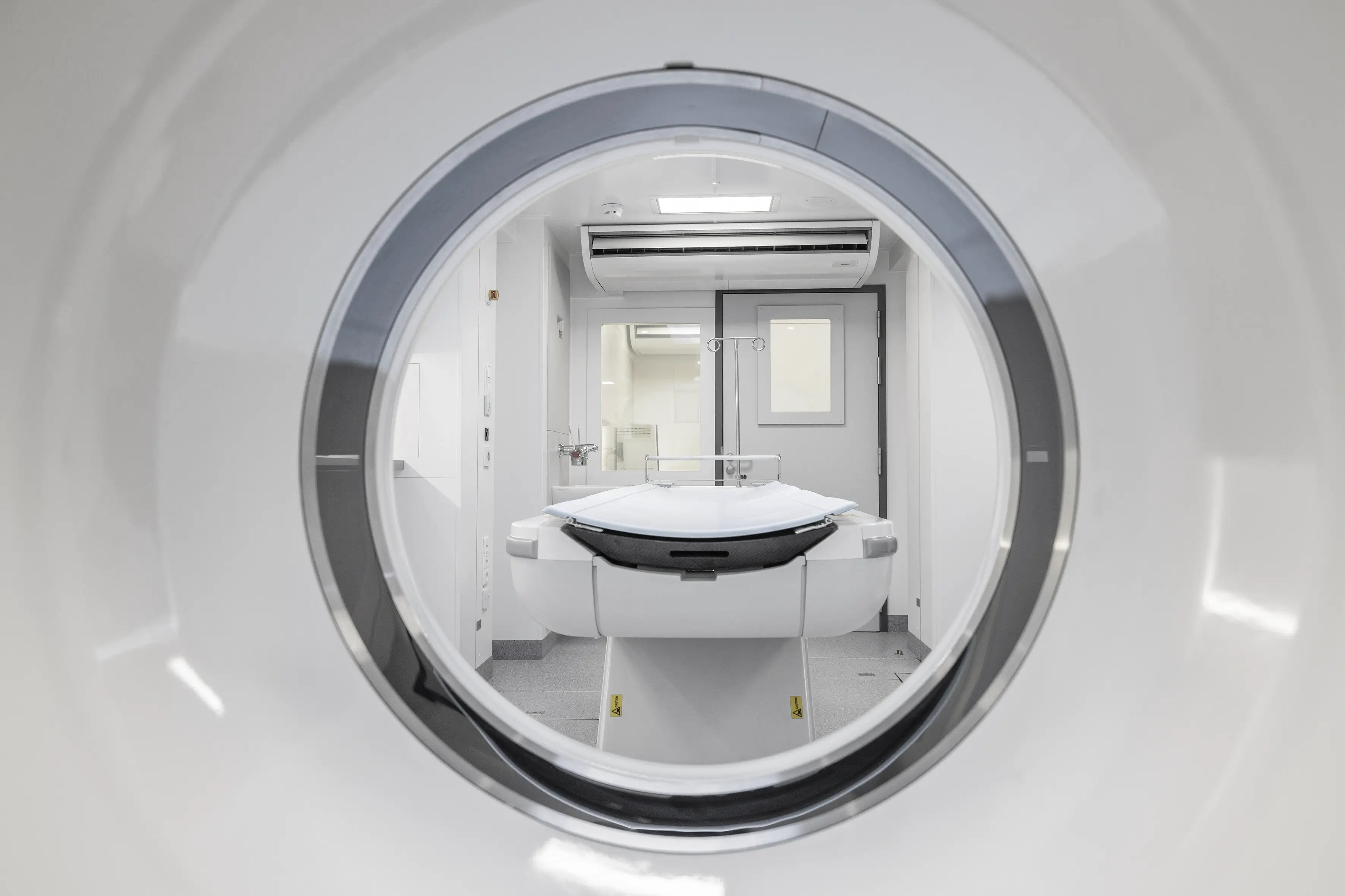 CT scanner seen from the inside
