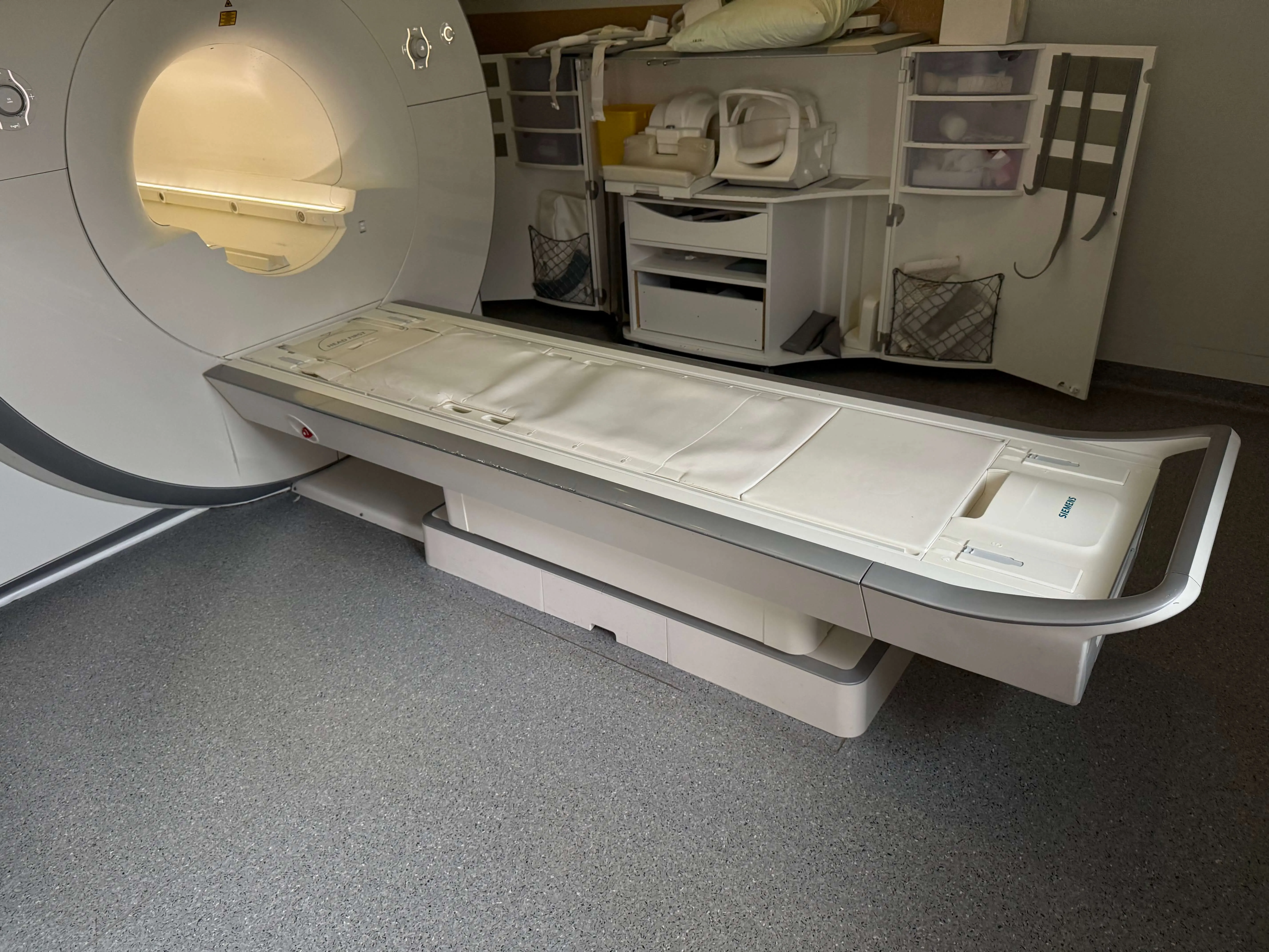 MRI scanner seen from the site