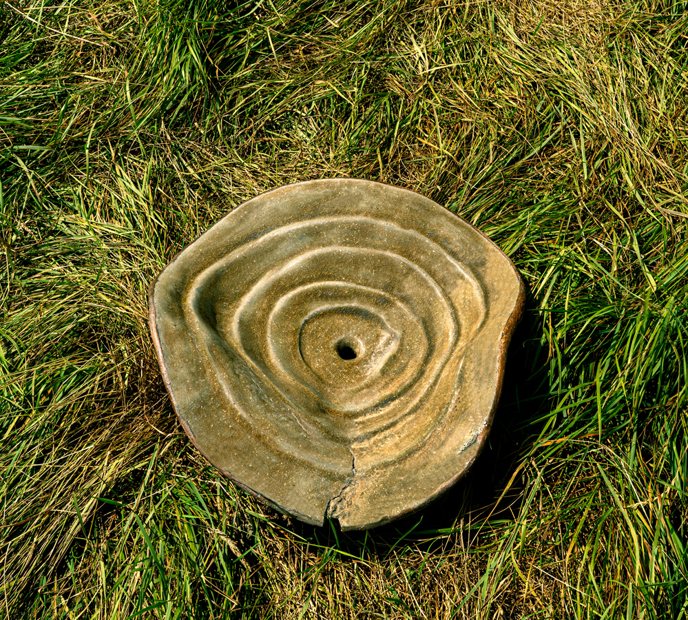 Artificial Earth pt. II, 2025 Clay REST and IJsselmeer, wood ash glaze, 30 × 30 × 30 cm