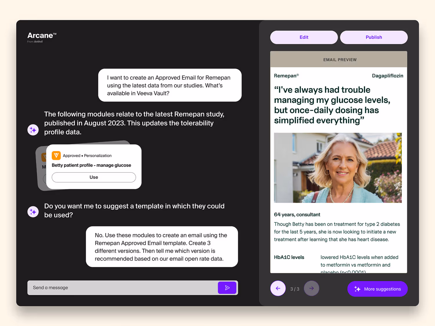 How AI helps to create Approved Email using the modules from Veeva Vault