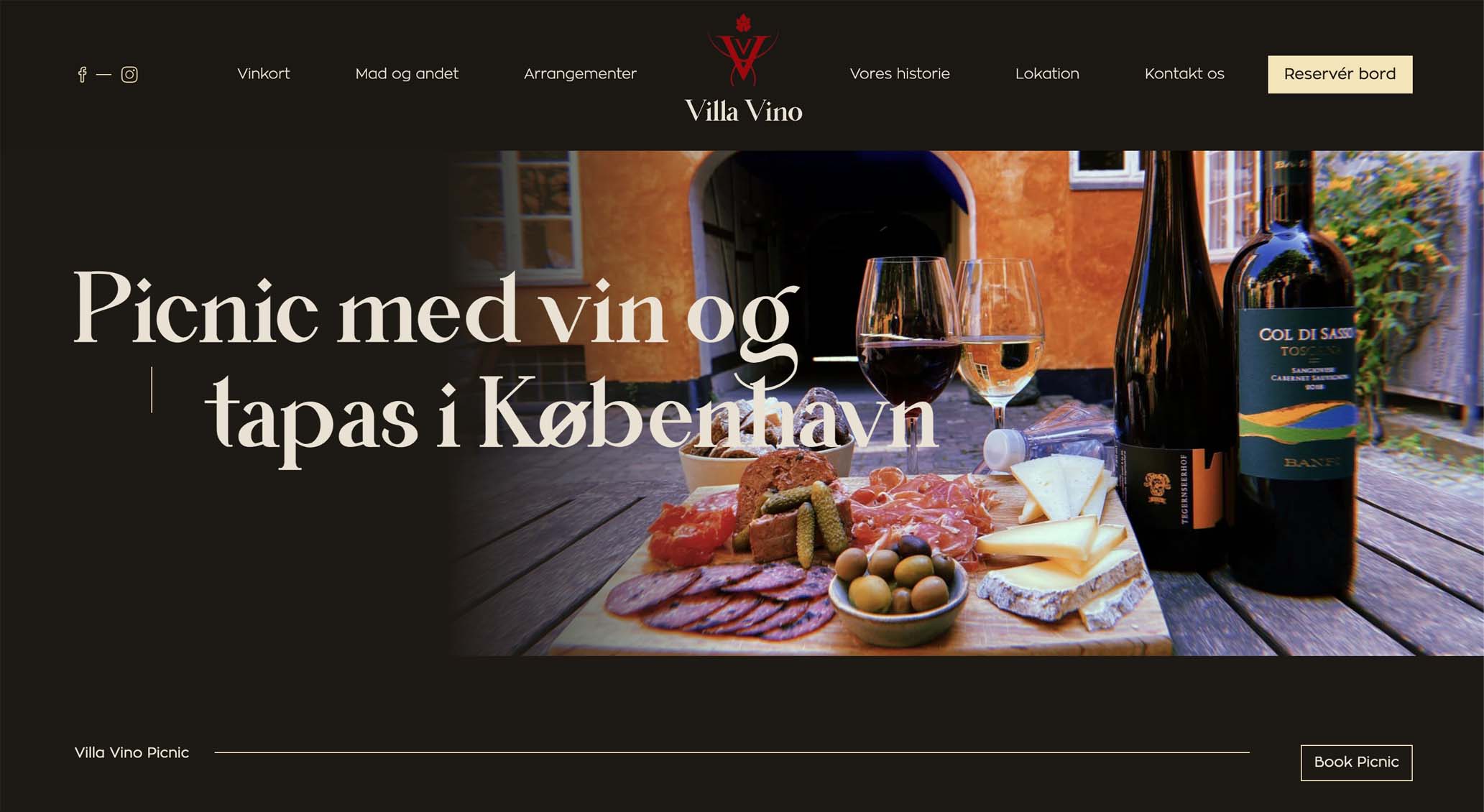Villa Vino Forside Design
