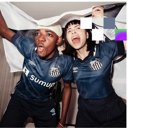 2 fans celebrating a sporting event at home