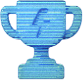 Blue trophy icon