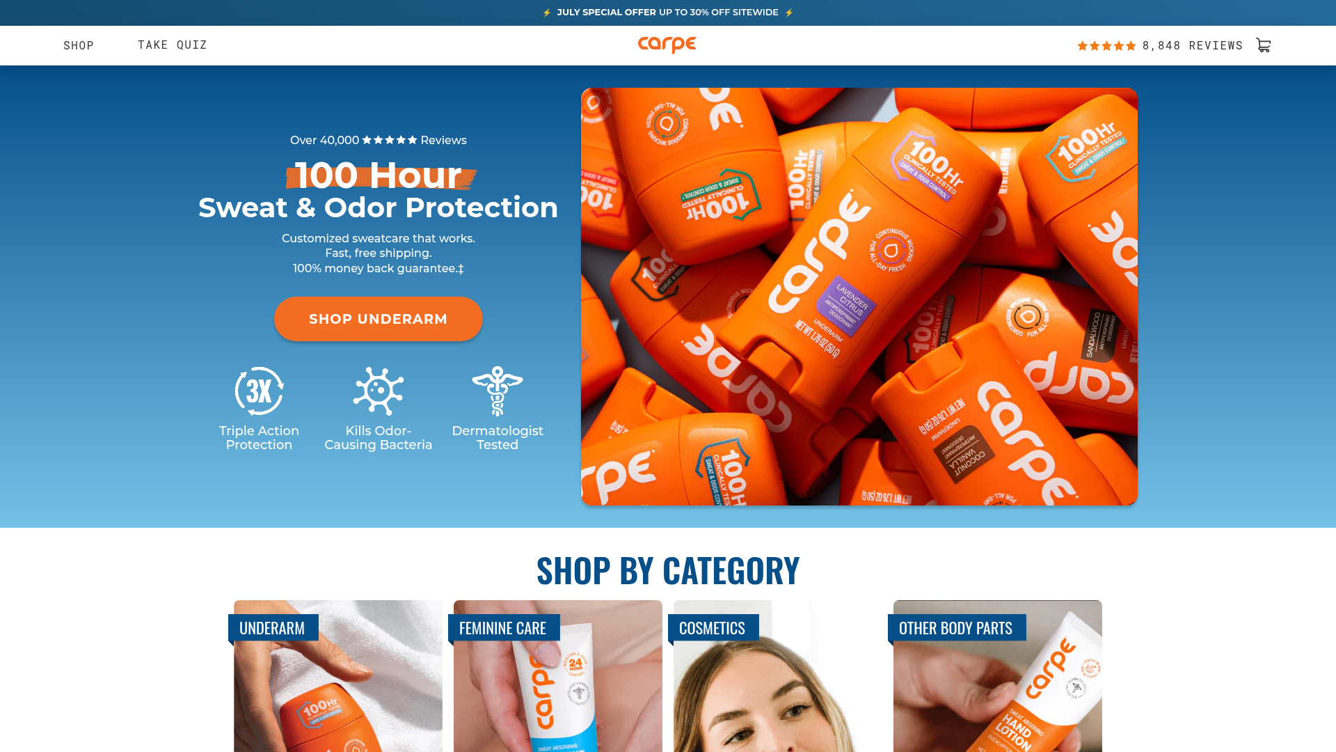 Screenshot of https://mycarpe.com