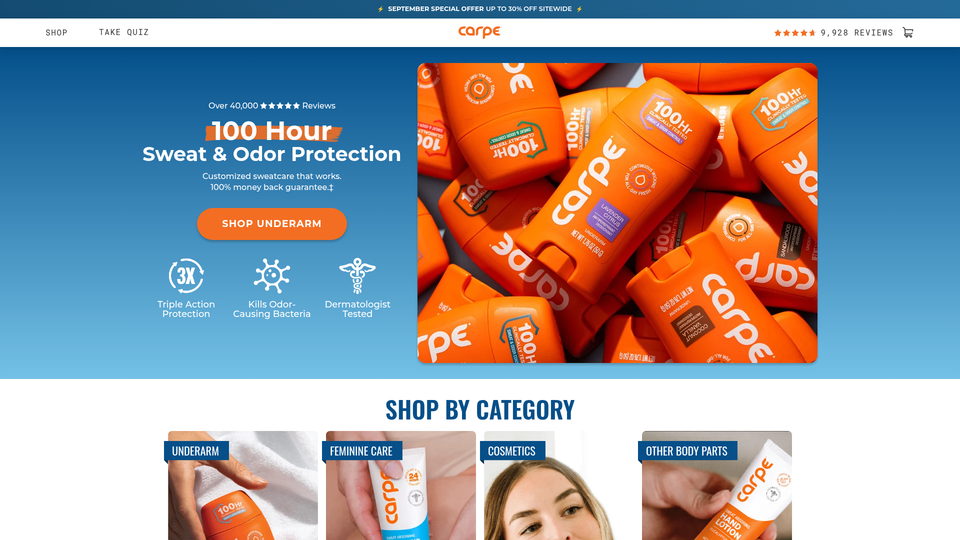 Screenshot of https://mycarpe.com