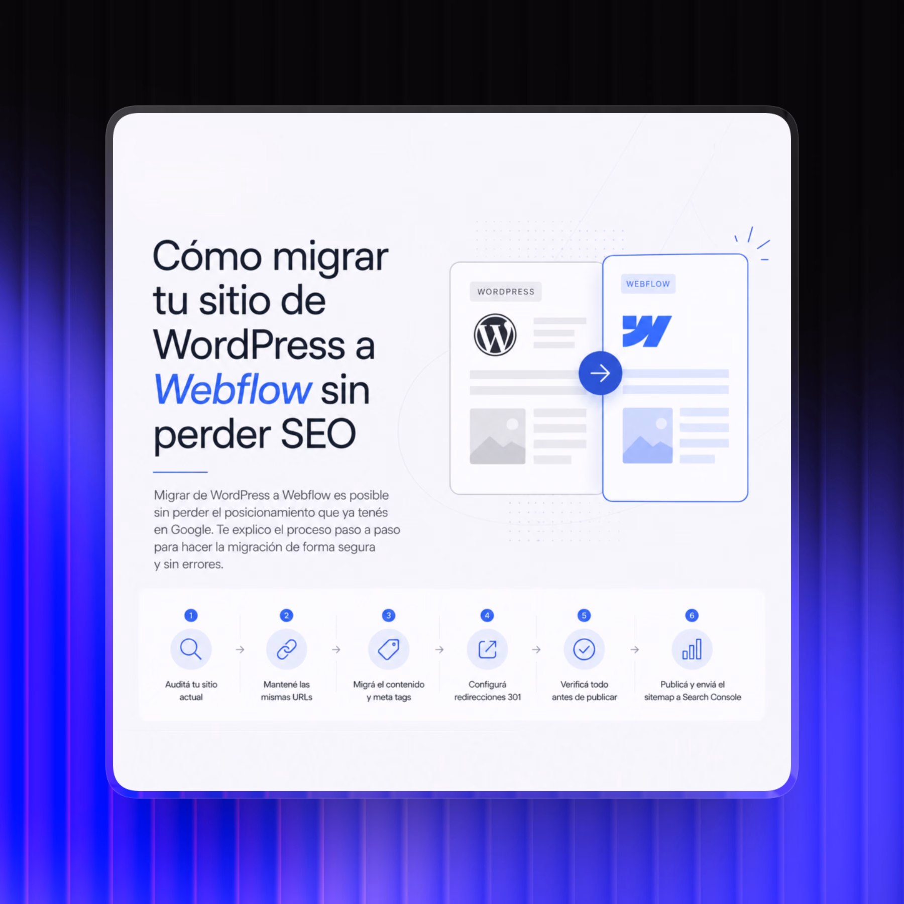 Cómo migrar tu sitio de WordPress a Webflow sin perder SEO