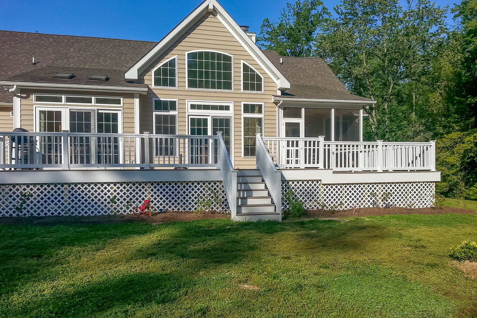 Lewis Built custom back deck construction project