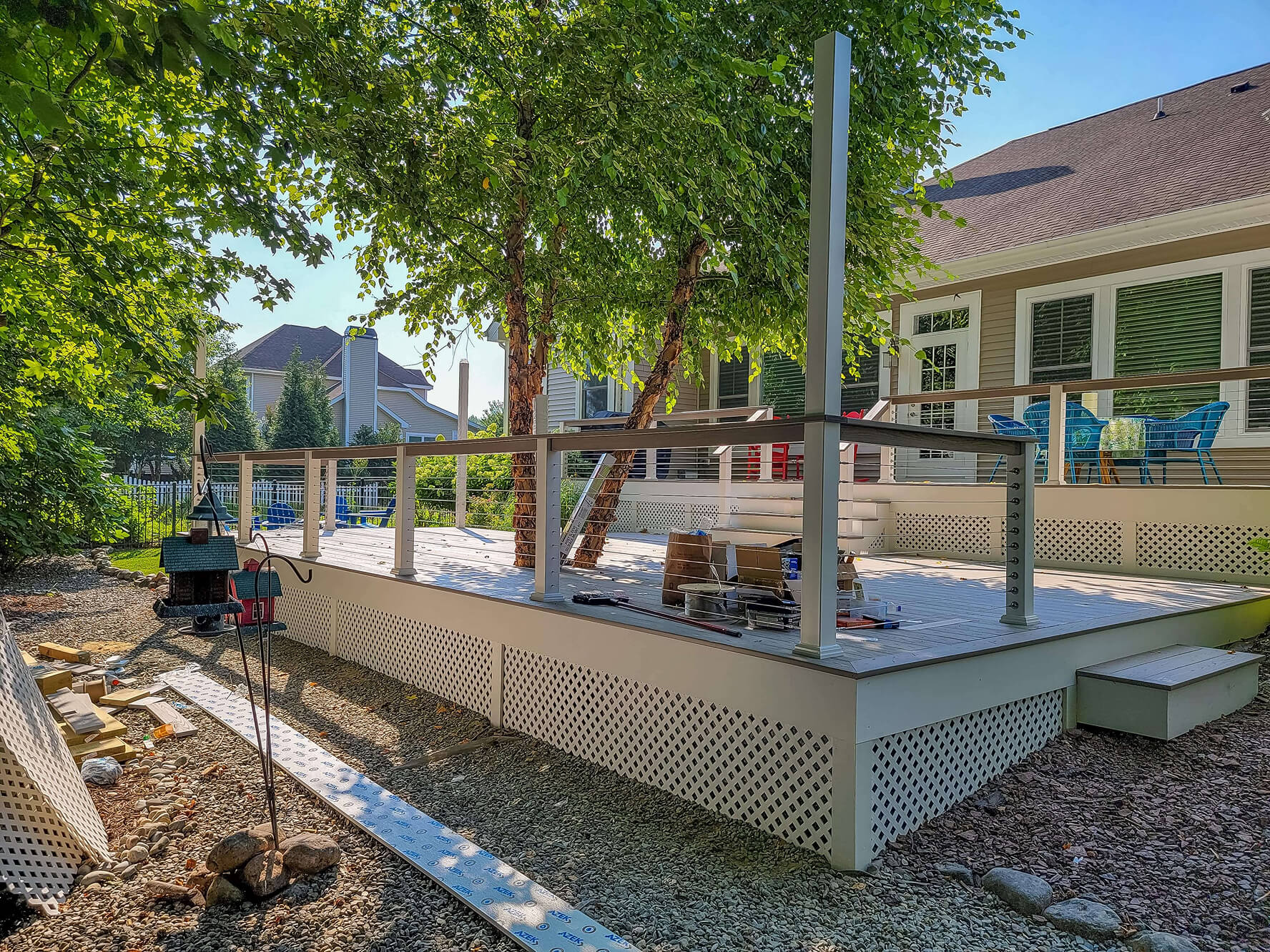 Two-Tier Deck Construction