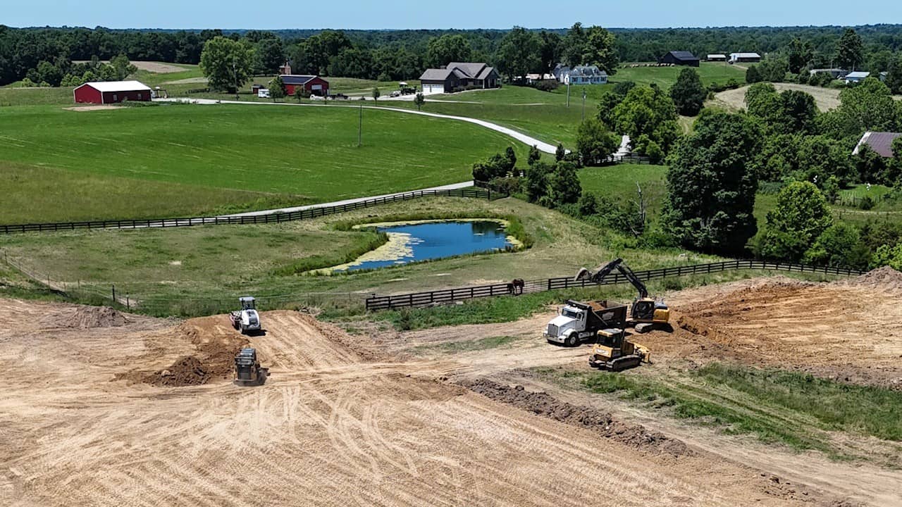 Septic installation prep in Kentucky.