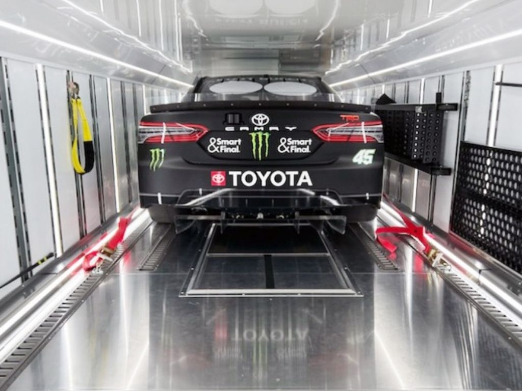 Completed hot-dip galvanized transport trailer showing innovative sectional manufacturing approach