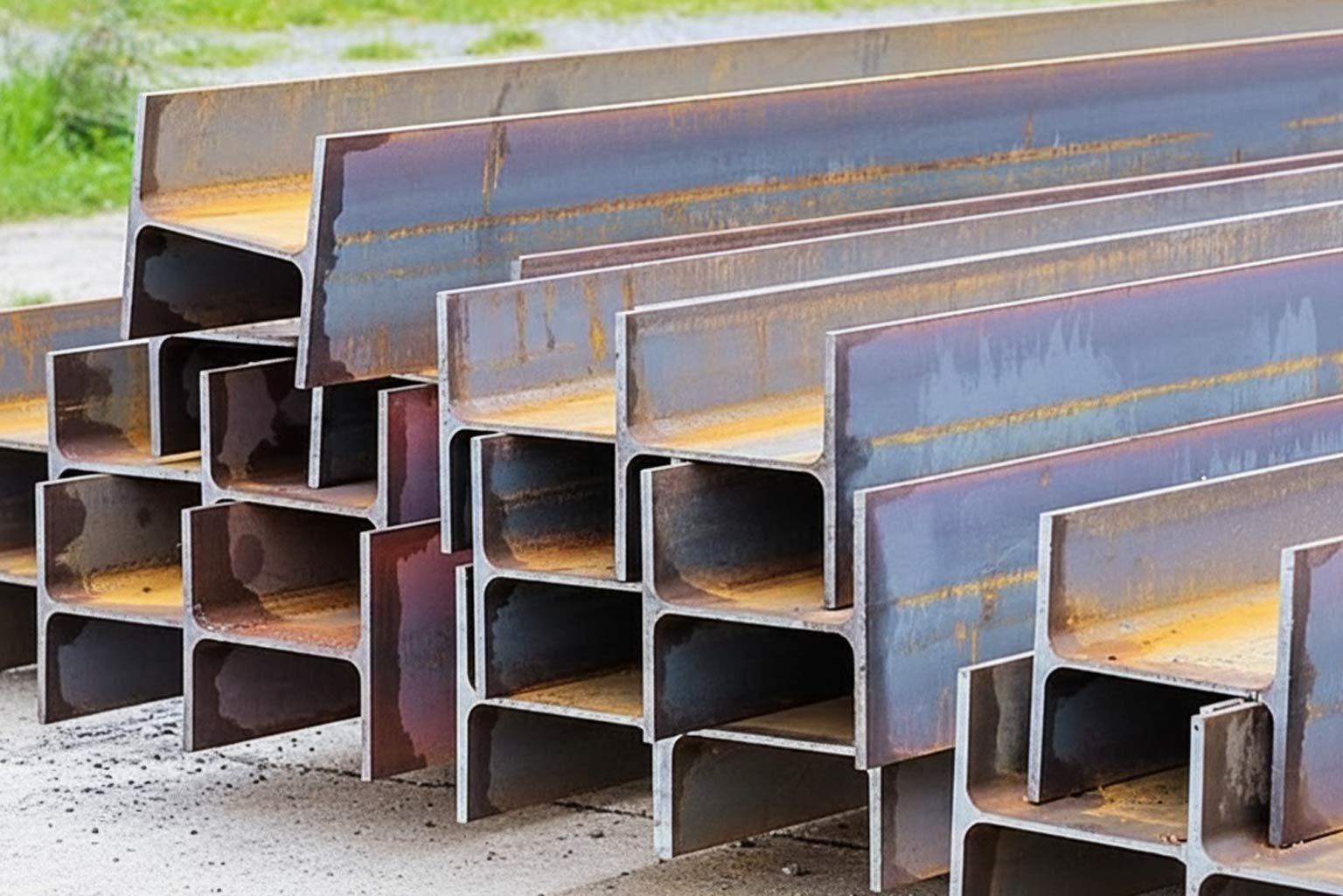 Steel Sourcing Decisions for Hot-Dip Galvanizing: Evaluating Foreign and Domestic Options, showing hot-dip galvanized steel beams related to this topic.