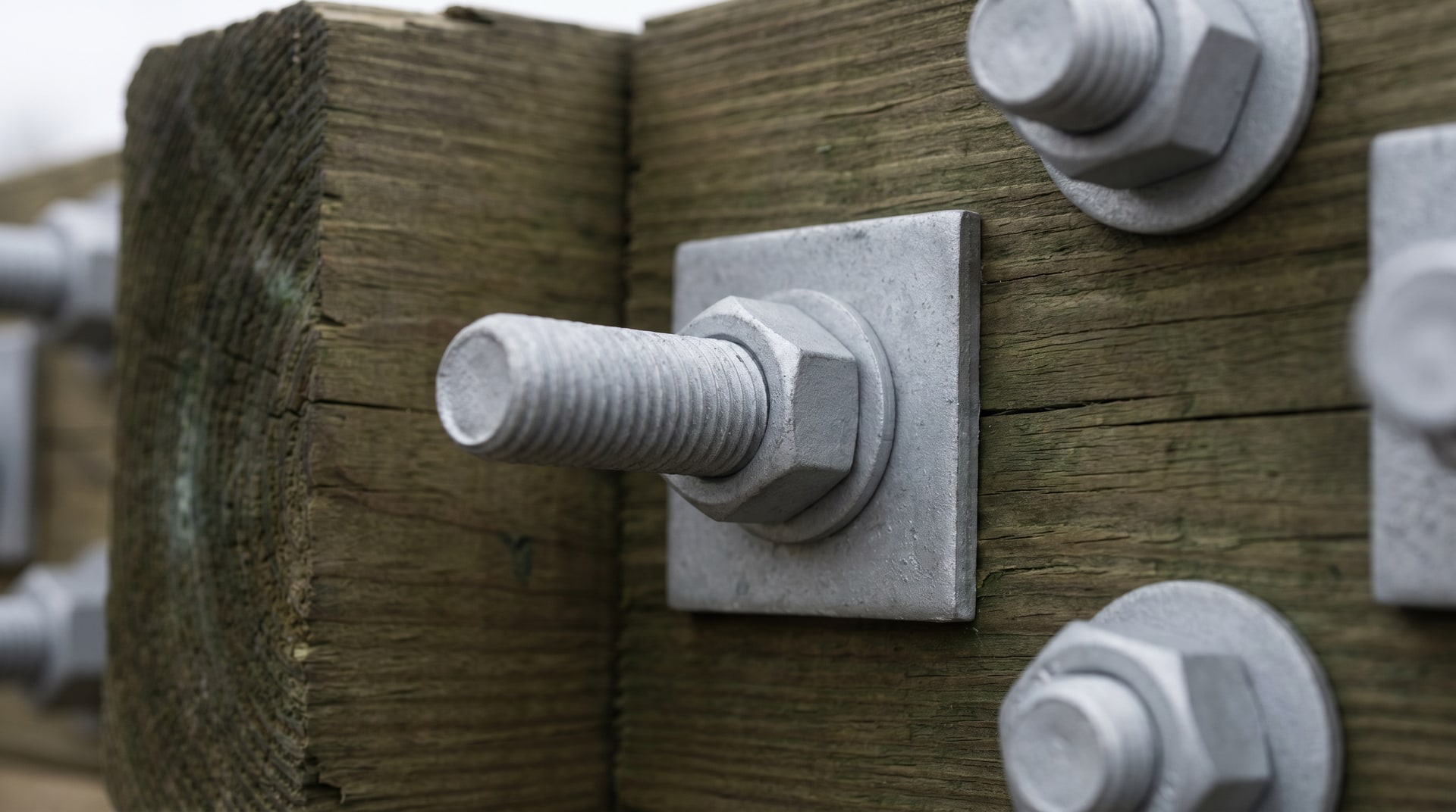 Hot dip galvanized fasteners and connectors installed in pressure treated wood