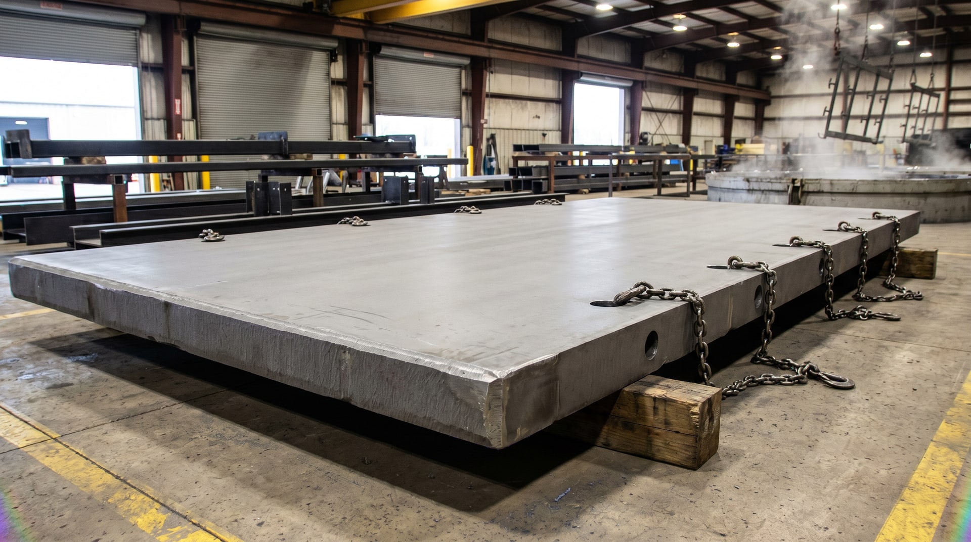 Heavy steel plate (AR400) prepared for hot dip galvanizing process