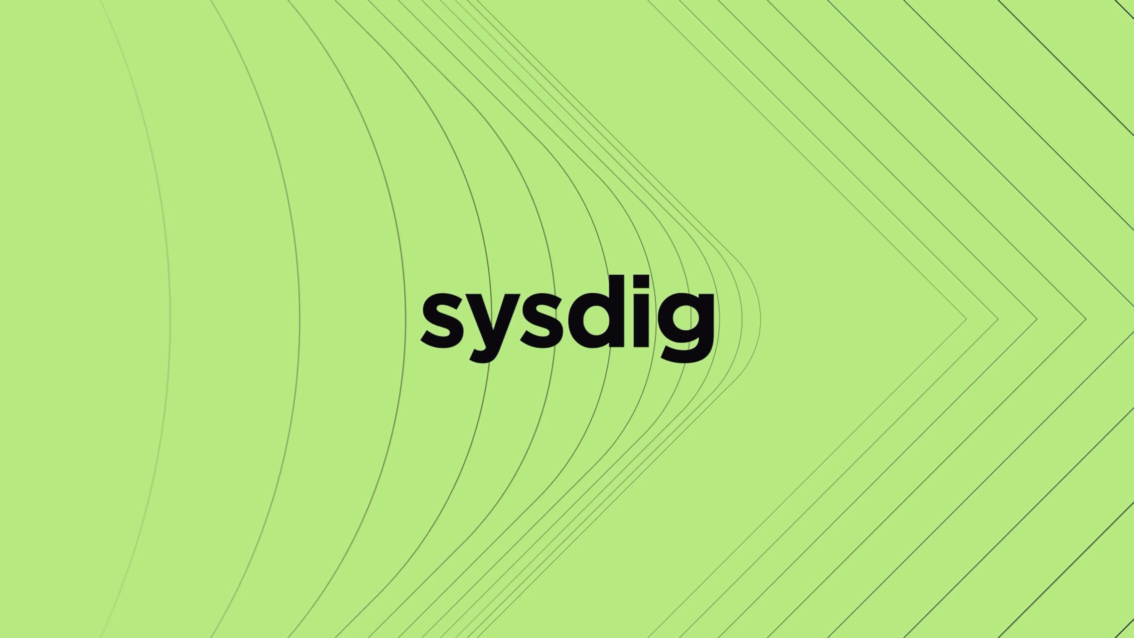 Sysdig logo on a lumin background and thin lines