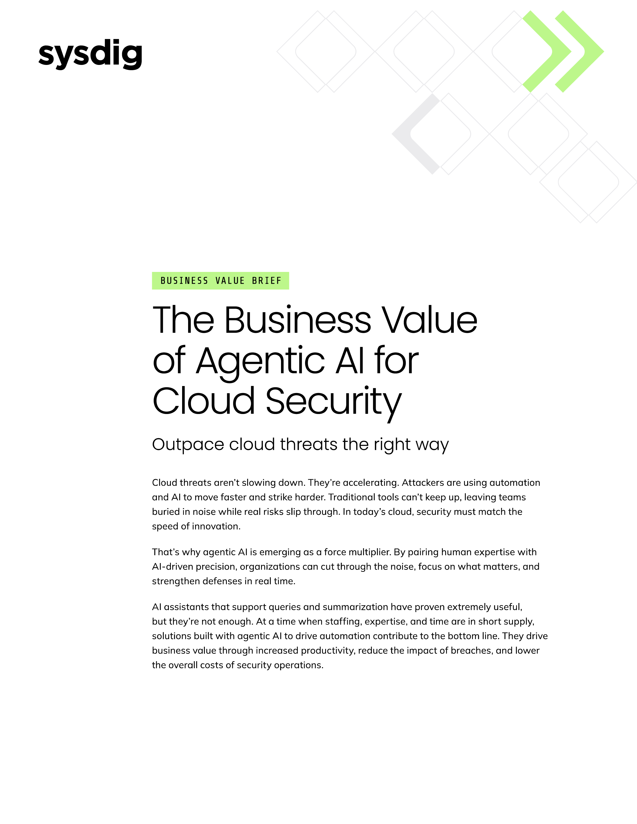 Accelerate human response with Sysdig Sage™