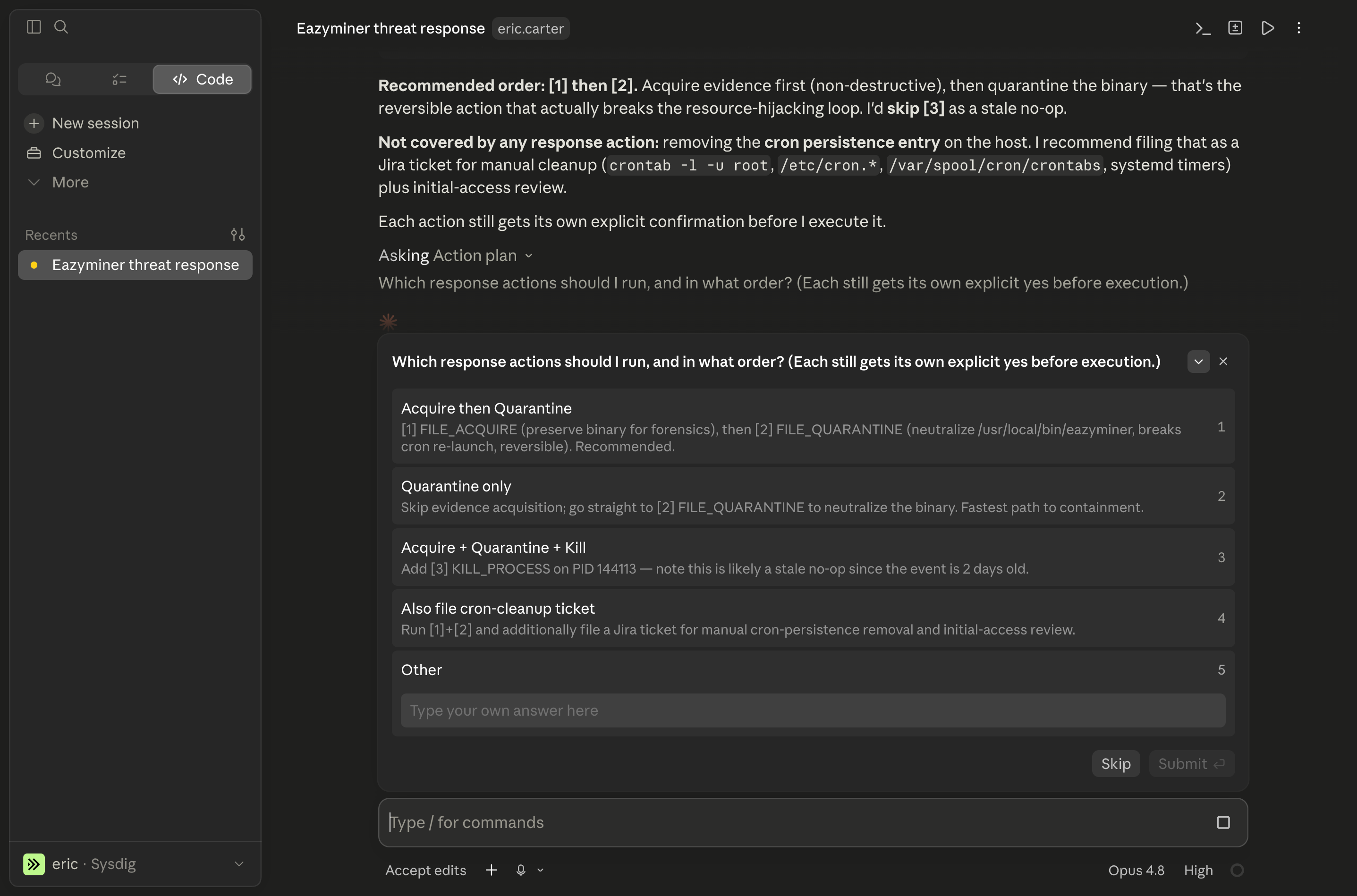 Threat detection & response