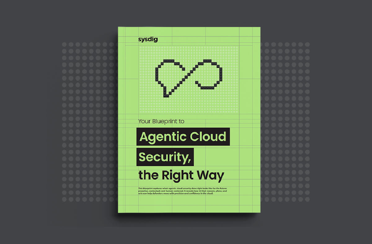 Sysdig business value brief cover titled '4 Ways Sysdig Enables Value with Cloud and Container Adoption' on a white background with green and gray arrow accents. The brief explains that measuring the value of modern security tools is complex, and outlines how Sysdig customers realize value across four pillars including hard cost savings, productivity improvements, attack surface and risk reduction, and improved application agility.