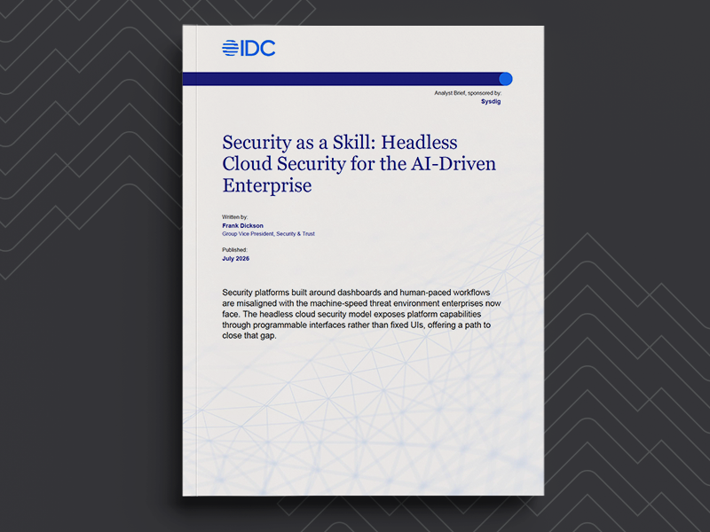 Video thumbnail featuring David Quisenberry, Senior Manager of Information Security at Apree Health, shown against a light gray background in a customer testimonial for Sysdig.
