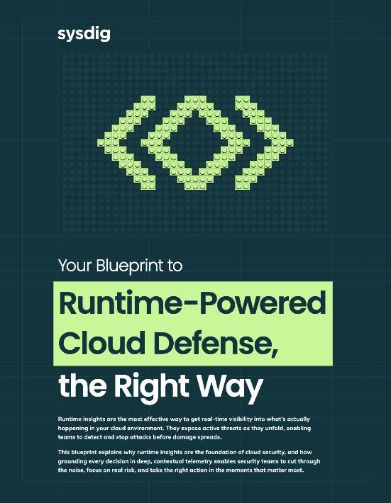 Cover of Your Blueprint to Runtime-Powered Cloud Defense, the Right Way
