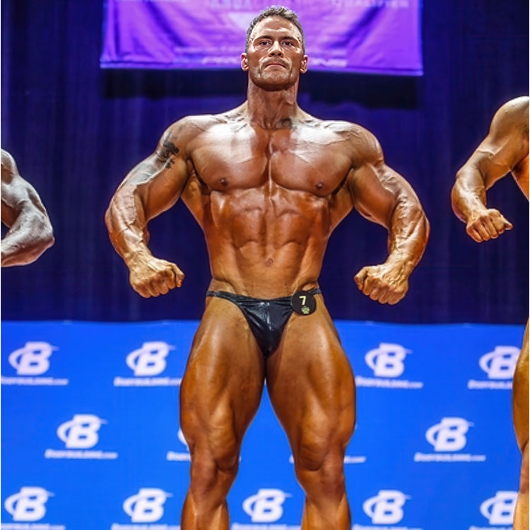Stan on stage bodybuilding