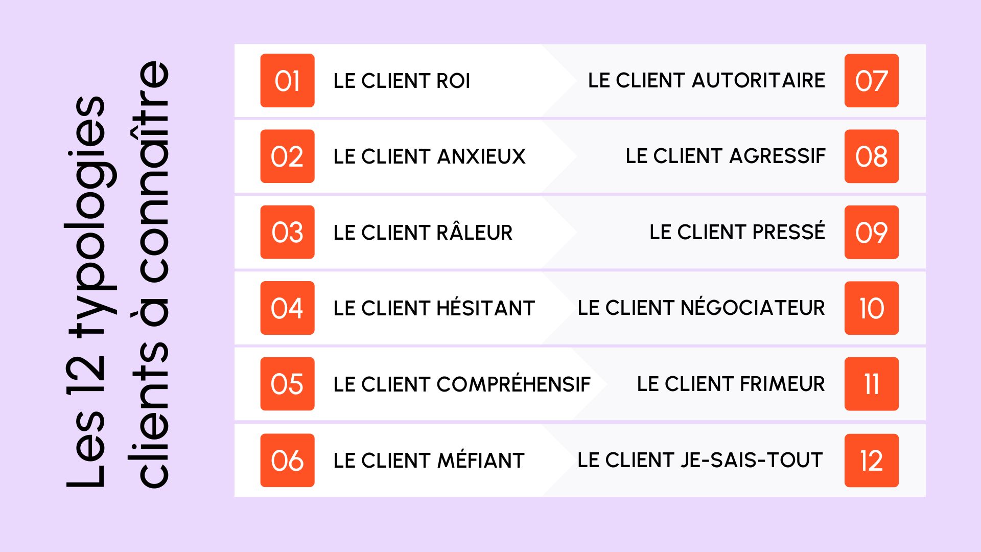12 typologies clients