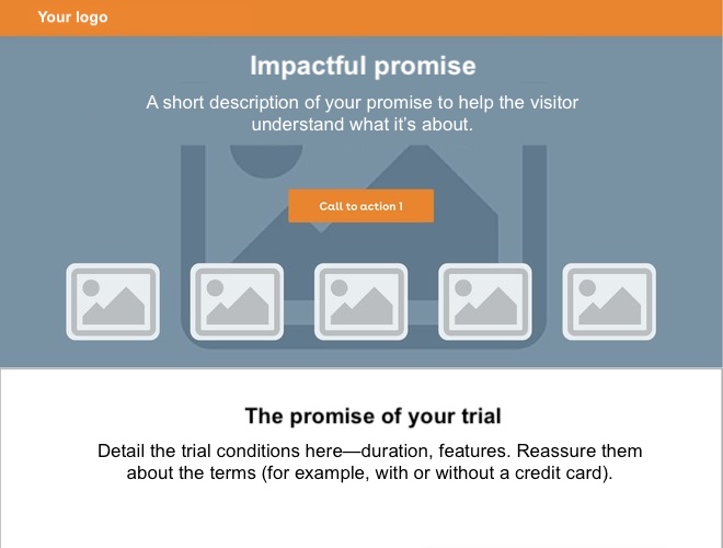Template to sign up for a free trial