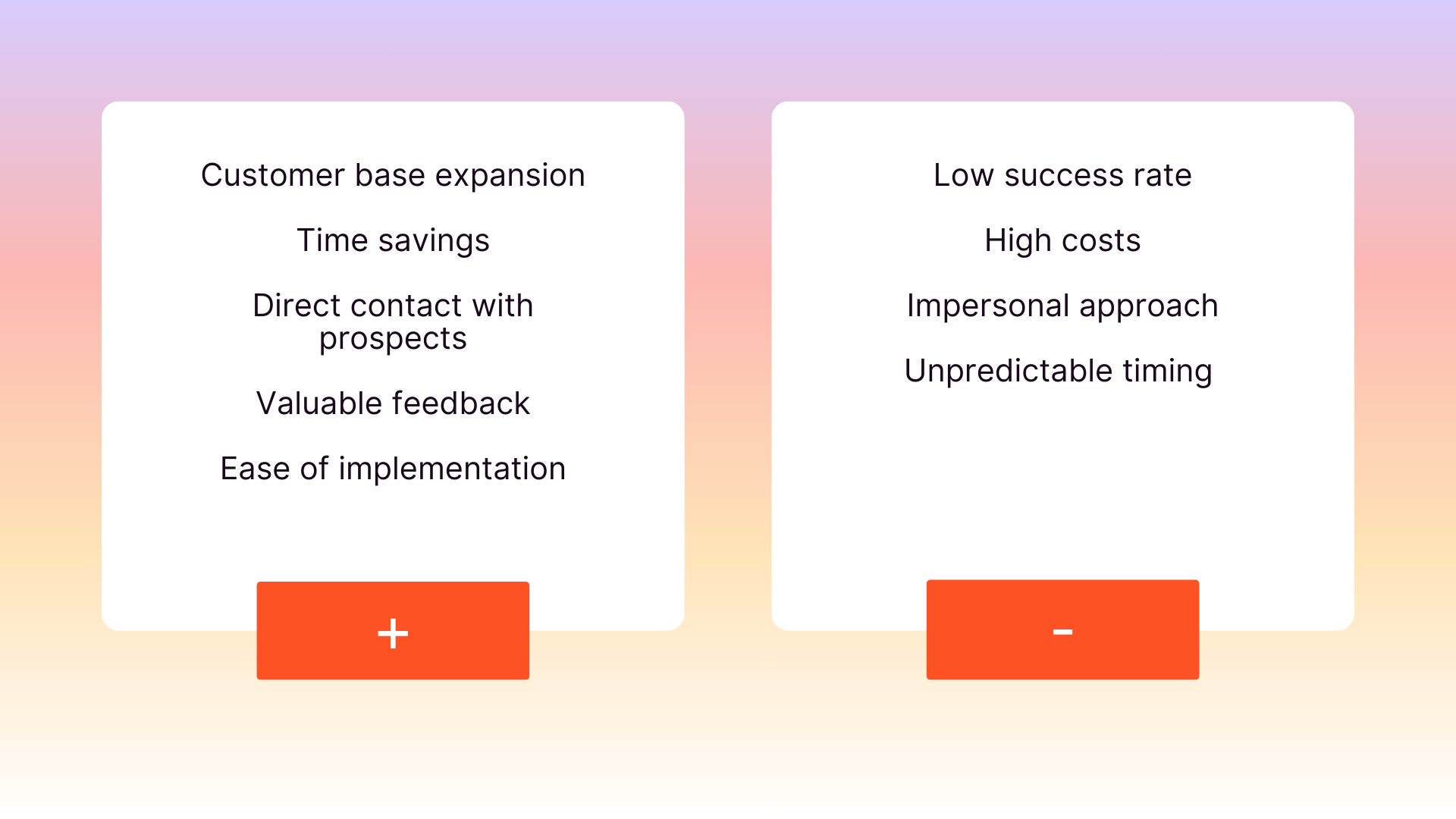 Advantages and limitations of cold calling