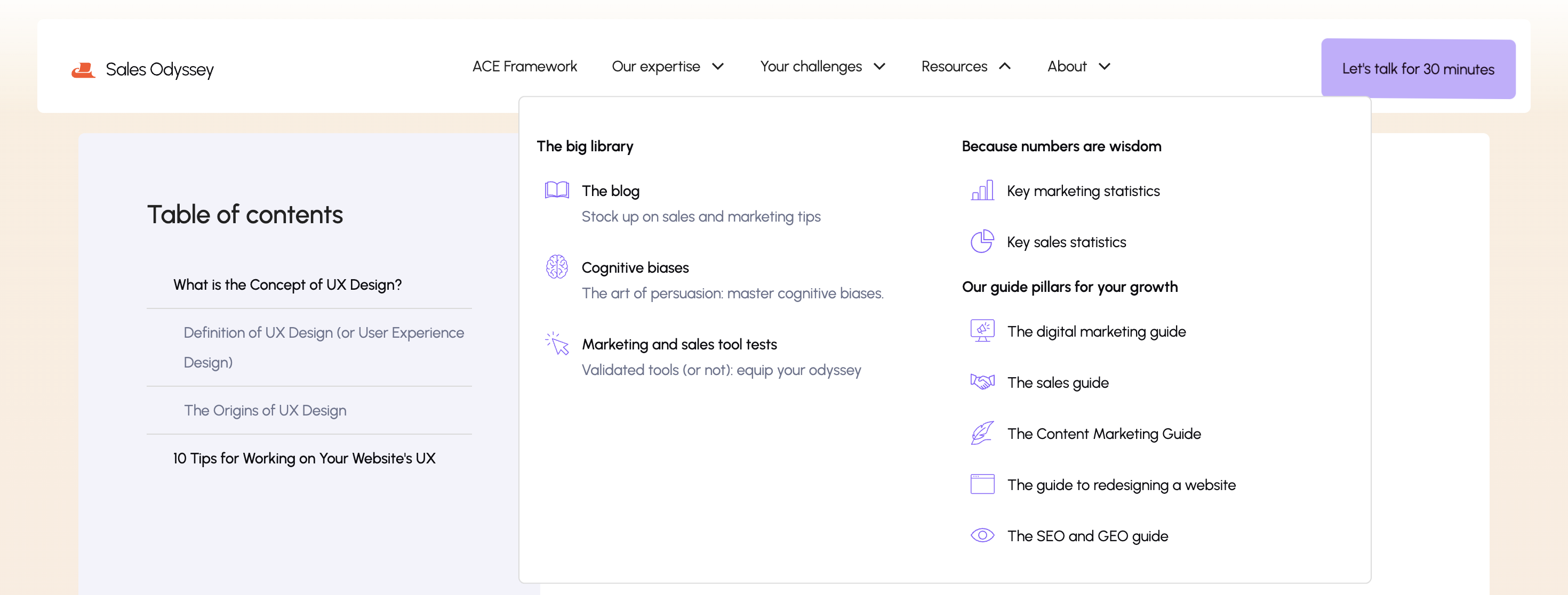 UX design example