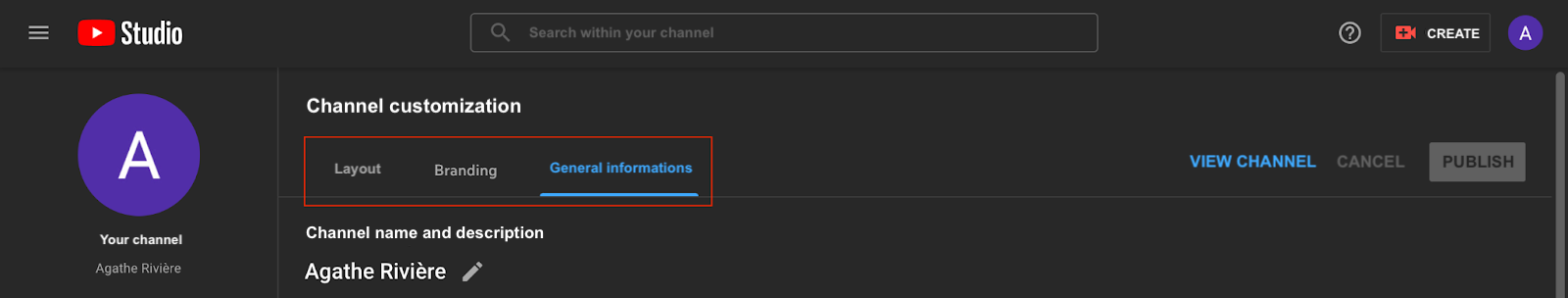 Configuring your professional YouTube channel