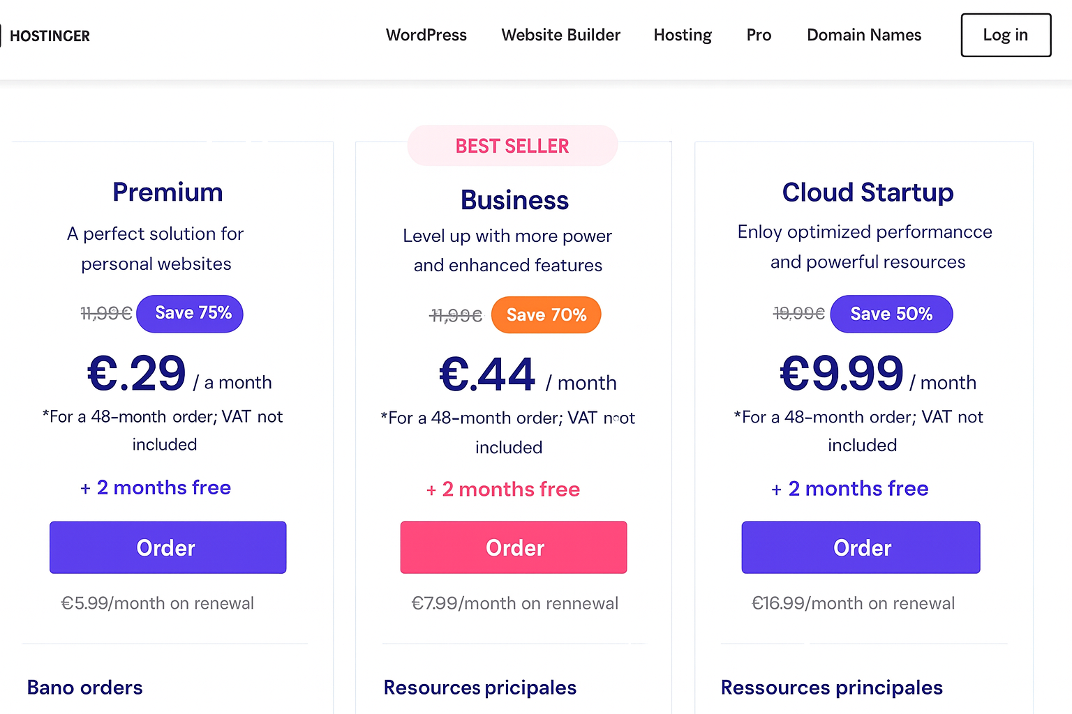 Hostinger example