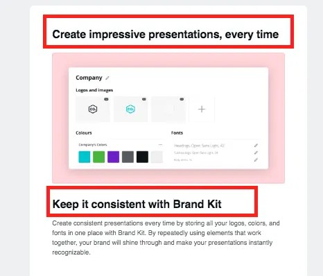 Canva AIDA example