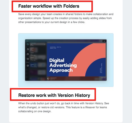 Canva AIDA example