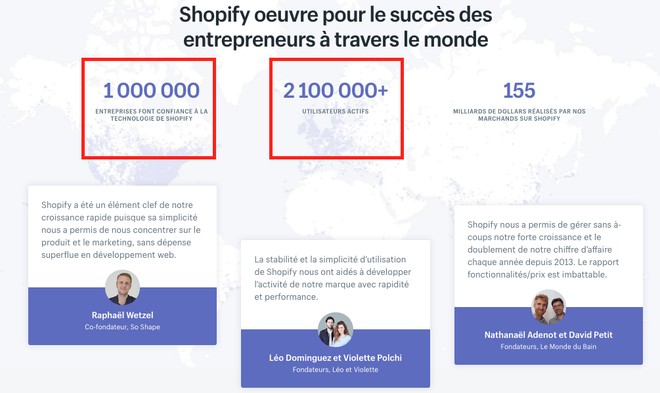 AIDA example landing page Shopify