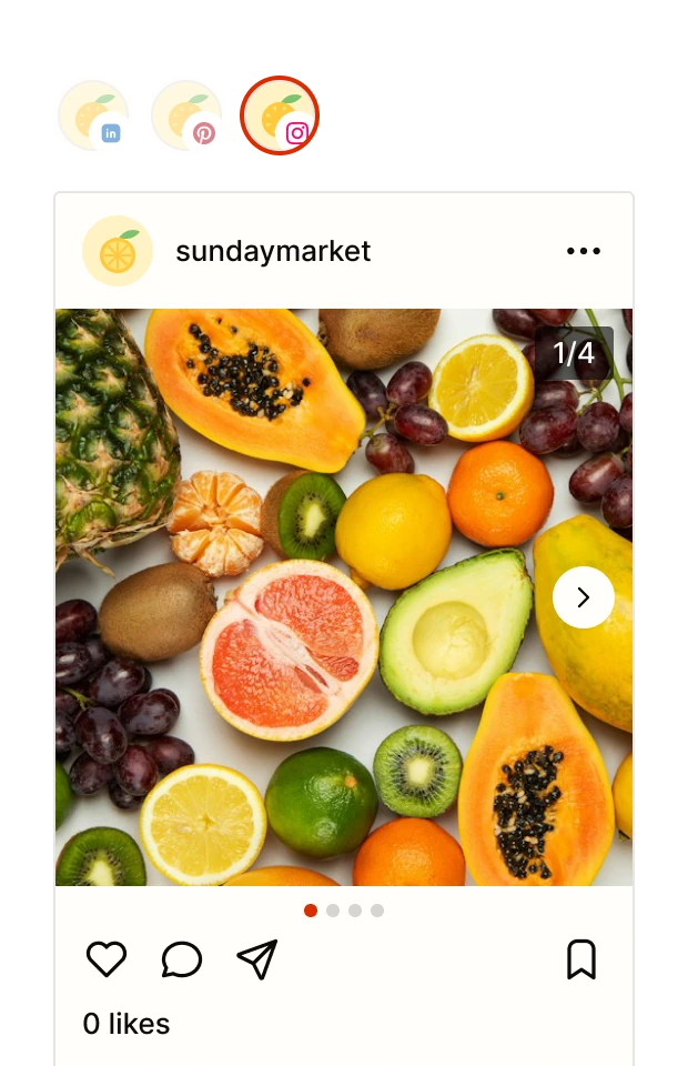 Live Instagram preview of a post in Tallyfeed