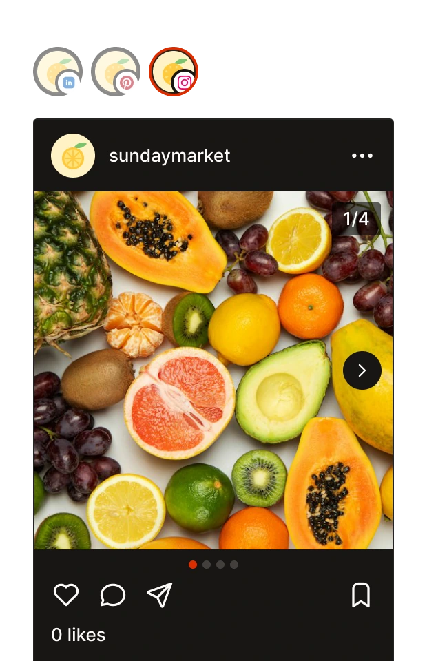 Live Instagram preview of a post in Tallyfeed