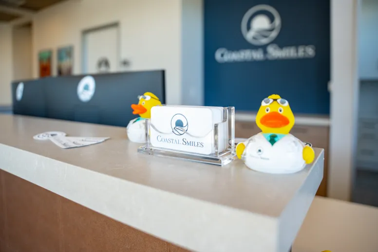 Front Desk of Coastal Smiles in Cosa Mesa CA