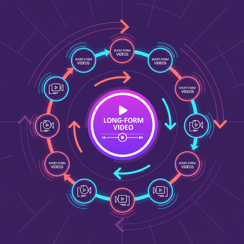 Content flywheel strategy visualization