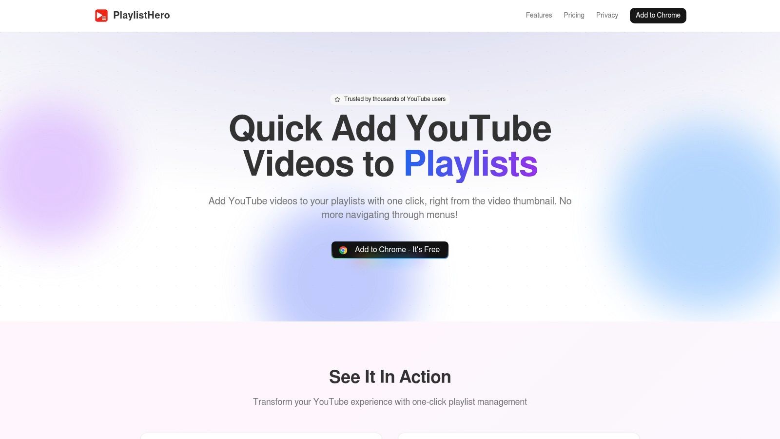 PlaylistHero – One‑Click “Add to Playlist” Buttons