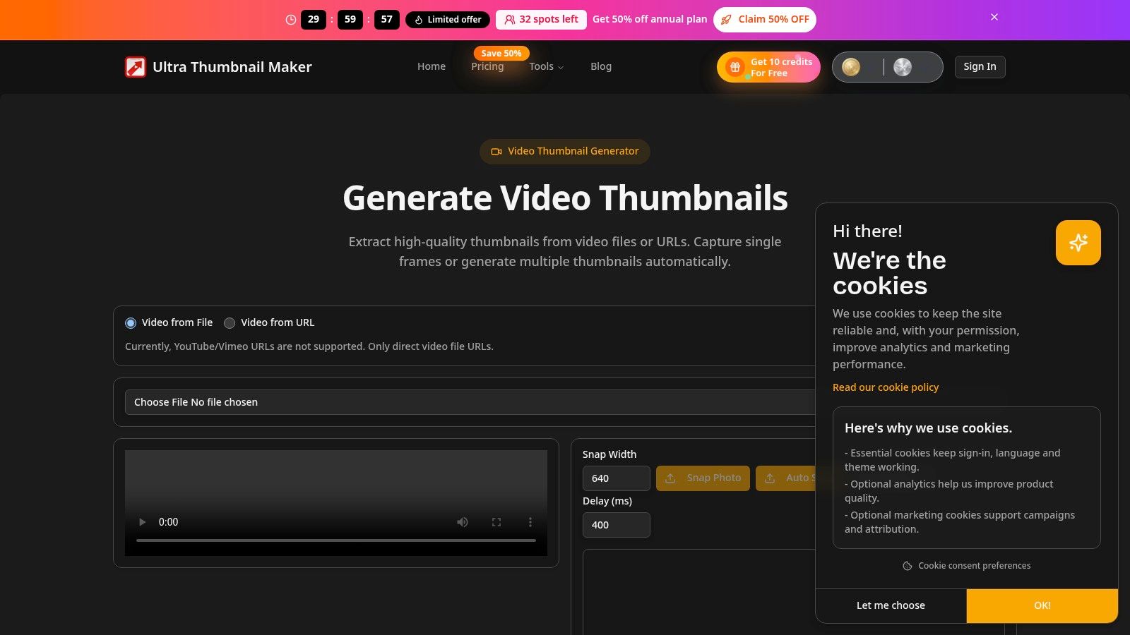 Ultra Thumbnail Video Thumbnail Generator